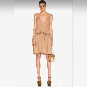 Chloé Resort 2016 Silk Chiffon Mini Dress, Size 42